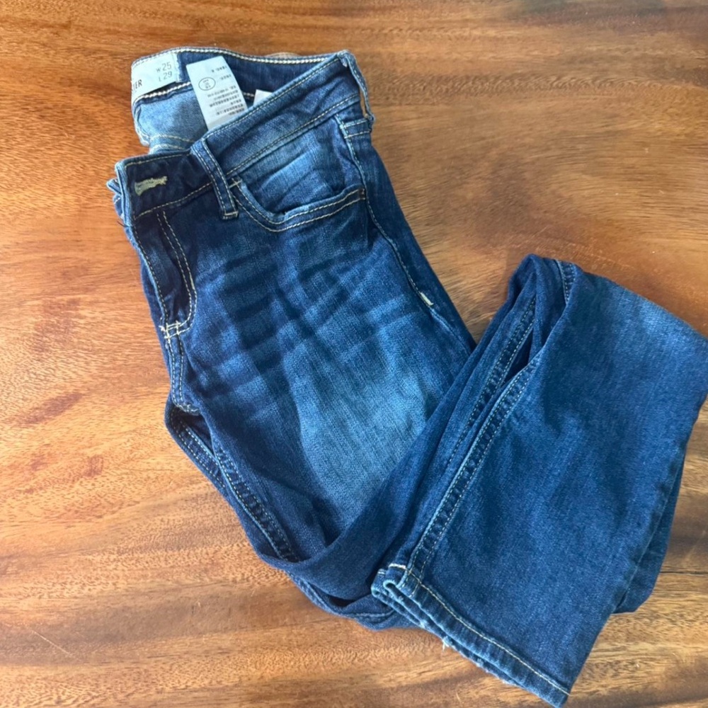Hollister Dark Blue Low Rise Skinny Jeans
